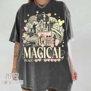 Retro Most Magical Place On Earth Comfort Colors Shirt, World Vacation Tee, Retro Theme Park Shirt, Family  Trip 2026 Tee, Unisex Travel M5Y6O