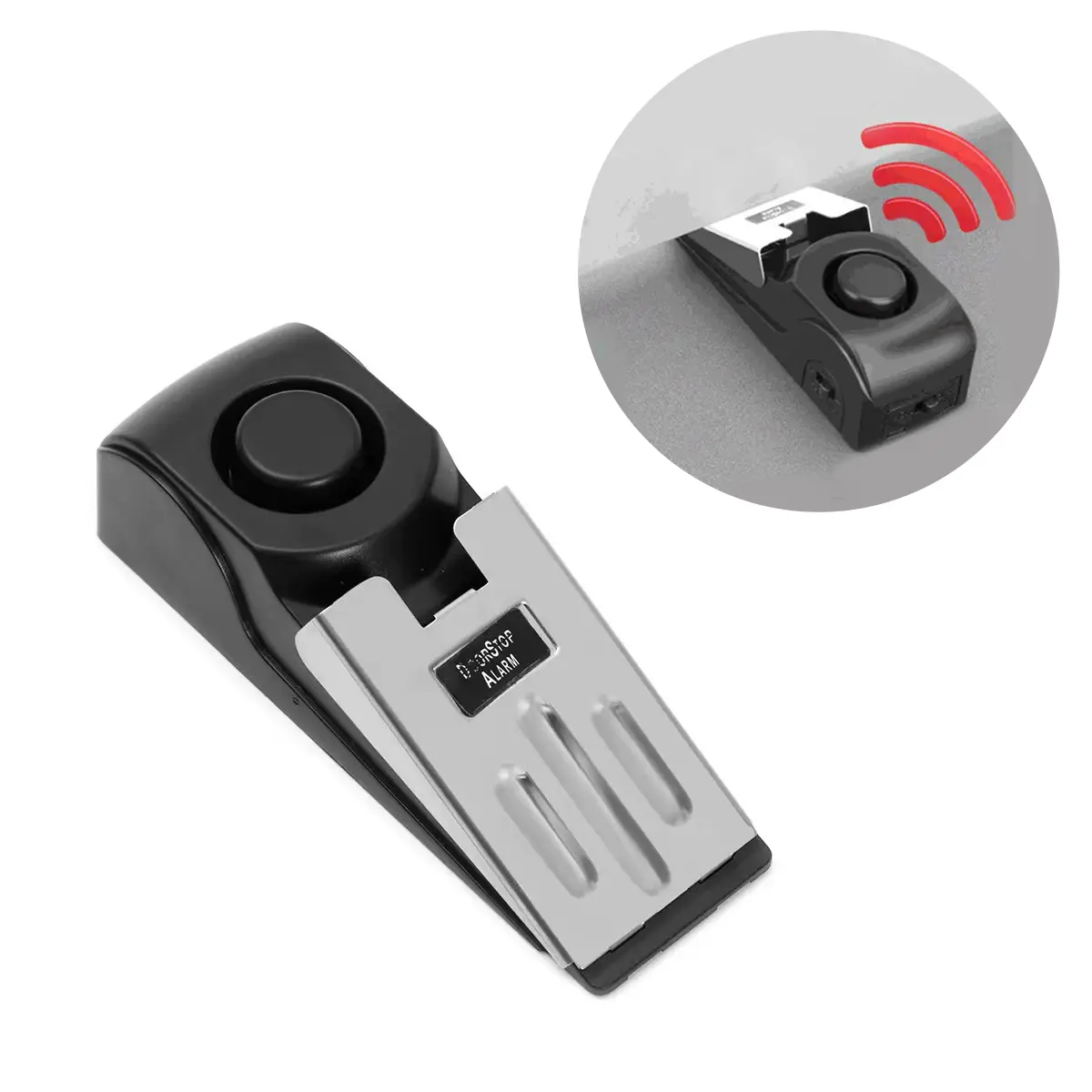 1/2-Pack Door Stop Alarm with Loud Sencurity Siren, Anti-Intruder Door Wedge forHotels Homes Apartment Door Security Travel Personal Safety Tool Home Security Systems