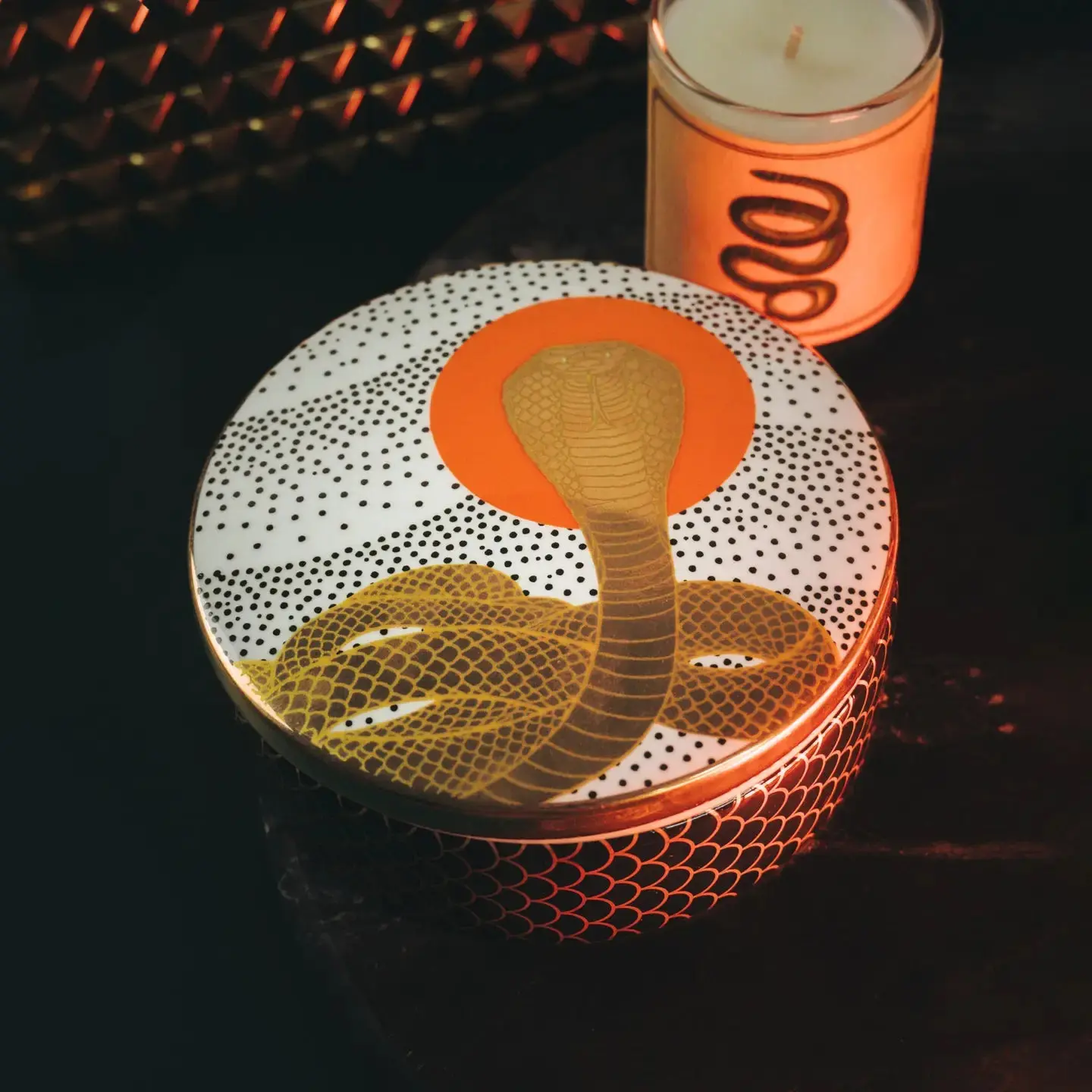 Cobra Dawn Ceramic Trinket Box