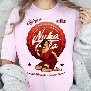 Fallout Nuka-Cola Sweatshirt T-shirt, Perfect Gift for Fans, Post-Apocalyptic, Fallout 4, Fallout New Vegas, Retro Gaming Appeal, Perfect Gift for Fans, Fallout 2024 Series, Fallout TV Show, Fall Out Vault Tec, Memorabilia, Video Game, Cola Shirt
