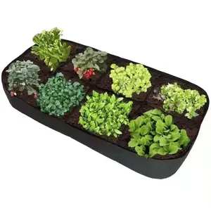 Portable Rectangular Plant Growth Bag, 8-Grid Outdoor Gardening Pot, Ideal for Vegetables Herbs Flowers Potatoes Carrots Peppers