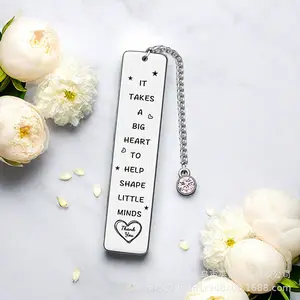 Cross-border hot-selling new creative style artistic gifts for Teacher's Day, back-to-school season, graduation season, bookmarks that can be engraved with text and logos