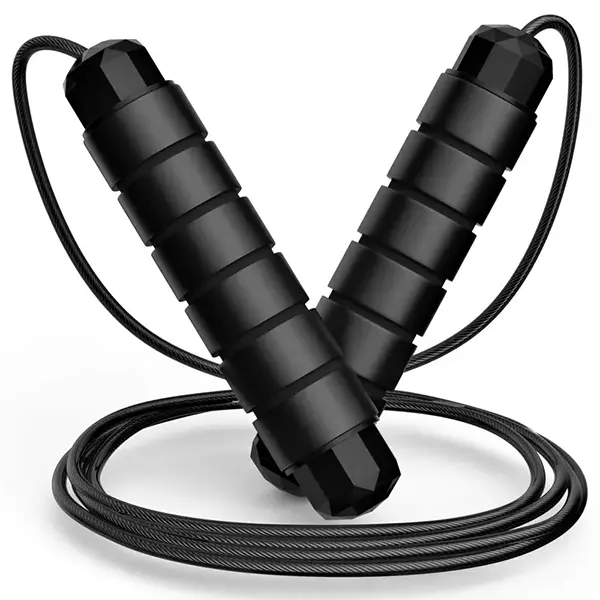 1pc PVC Adjustable Pro Speed Jump Rope - Ball Bearing Swivel, Tangle-Free, Quick-Adjust, Ergonomic Grips | Home Gym Equipment for Party Gifts, Home Supplies