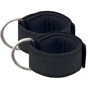 Fitness Equipment Ankle Strap, 1 Count/2 Counts Ankle Strap for Legs Ankle Strap with D-shaped Steel Ring , Abdominal and Hip Exercises, Exercise Machine Accessories