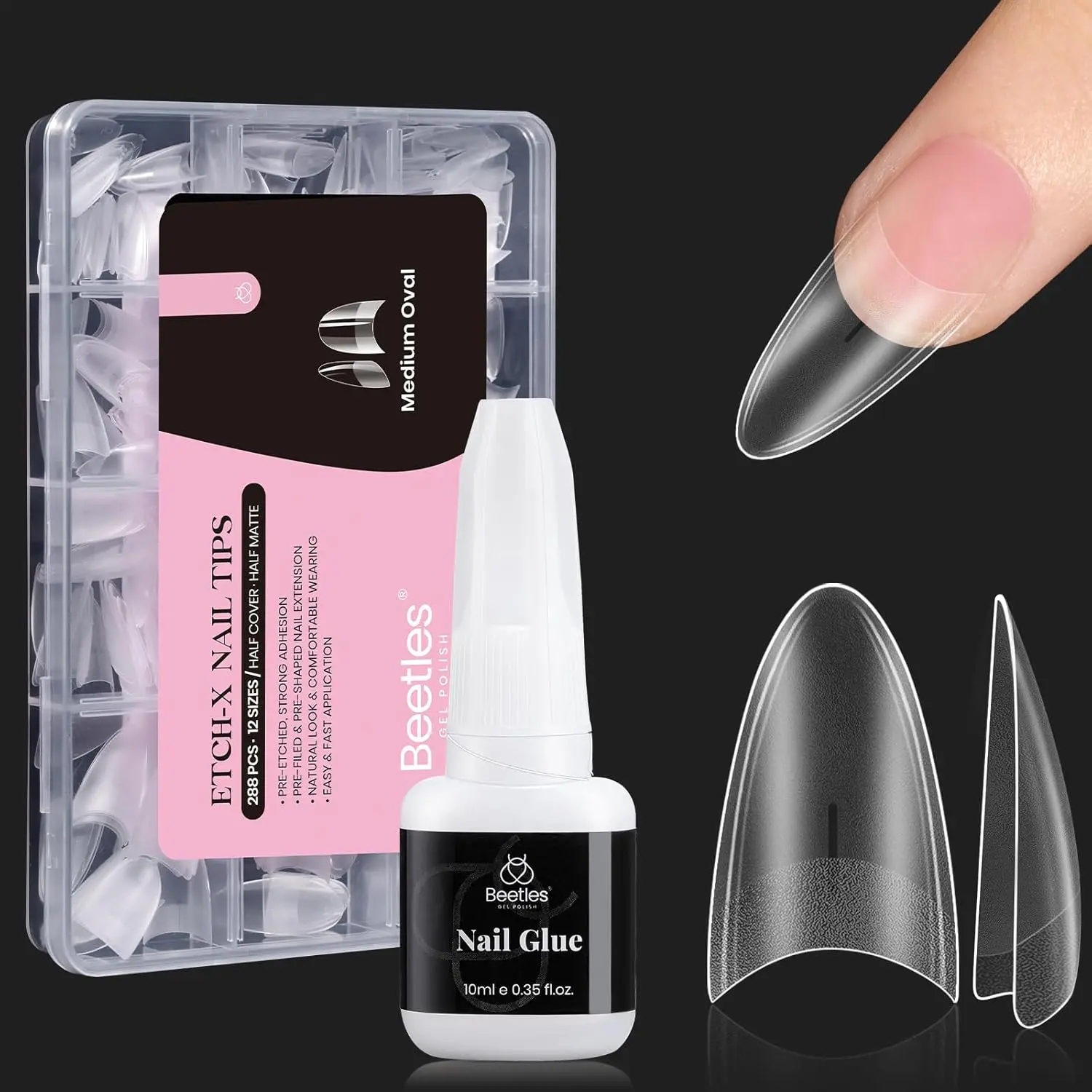 288PCS Oval M Half Cover