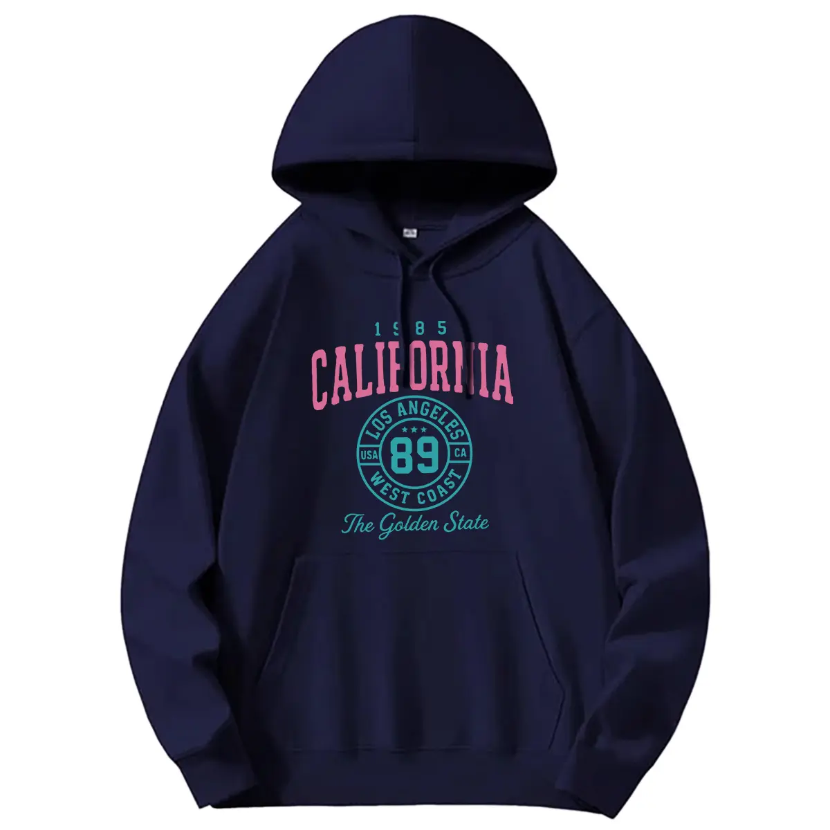 Holafish Trendy Queen "California" Pattern Oversized Hoodies Fleece Sweatshirts Fall Fashion 2025 Pullover Sweaters Winter Clothes