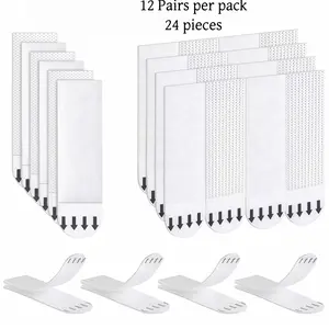 Double-sided Wall-mounted Adhesive Tape, 12pcs Damage-free Velcro Adhesive Strips for Renters, Home Removable Adhesive Wall Mounting Strips for Frame Hanging, Summer for Gift, Strong Adhesion