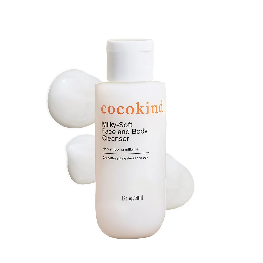 [cocokind] Travel-Size Milky-Soft Face & Body Cleanser | Gentle Face & Body Wash | Sensitive Skin-Friendly