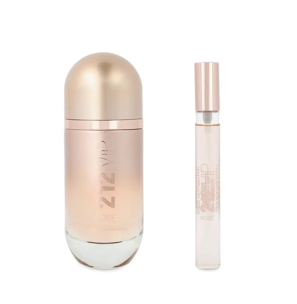 212 Vip Rose by Carolina Herrera 2Pcs set ( 2.7oz EDP Spray + .33oz EDP Mini Spray ) for WOMEN