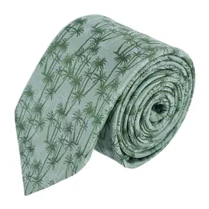 Trafalgar Nohea Palm Tree Linen Blend Novelty Necktie, Ties