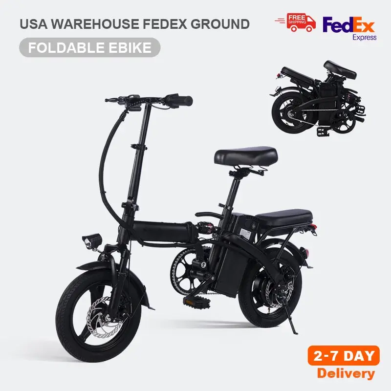 Foldable Electric Bike for Adults, 14" Folding E-Bike with 500W Peak Motor, Electric Bicycle with 48V Removable Battery UL 2849 Certified, 25 Miles PAS Range, Electric Commuter Mini Bikes