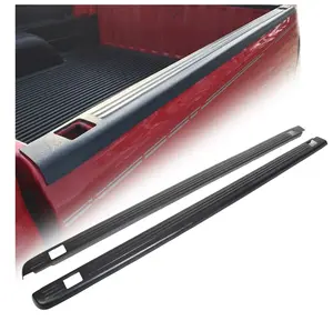 KQQIO Truck Bed Rail Caps W/Holes Compatible with 1999-2006 Chevy Silverado & GMC Sierra 1500 2500 3500 (Classic only) W/Stake Holes 6'6" Bed Black Ribbed Finish ABS Durable UV Resistant Protector Easy Installation Set of 2 + Soap
