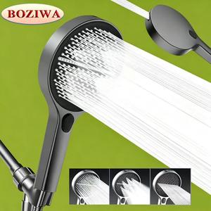 BOZIWA Shower Head Hose&Bracket,Shower Head Set With 1.5m Hose,Bathroom Shower Equipment