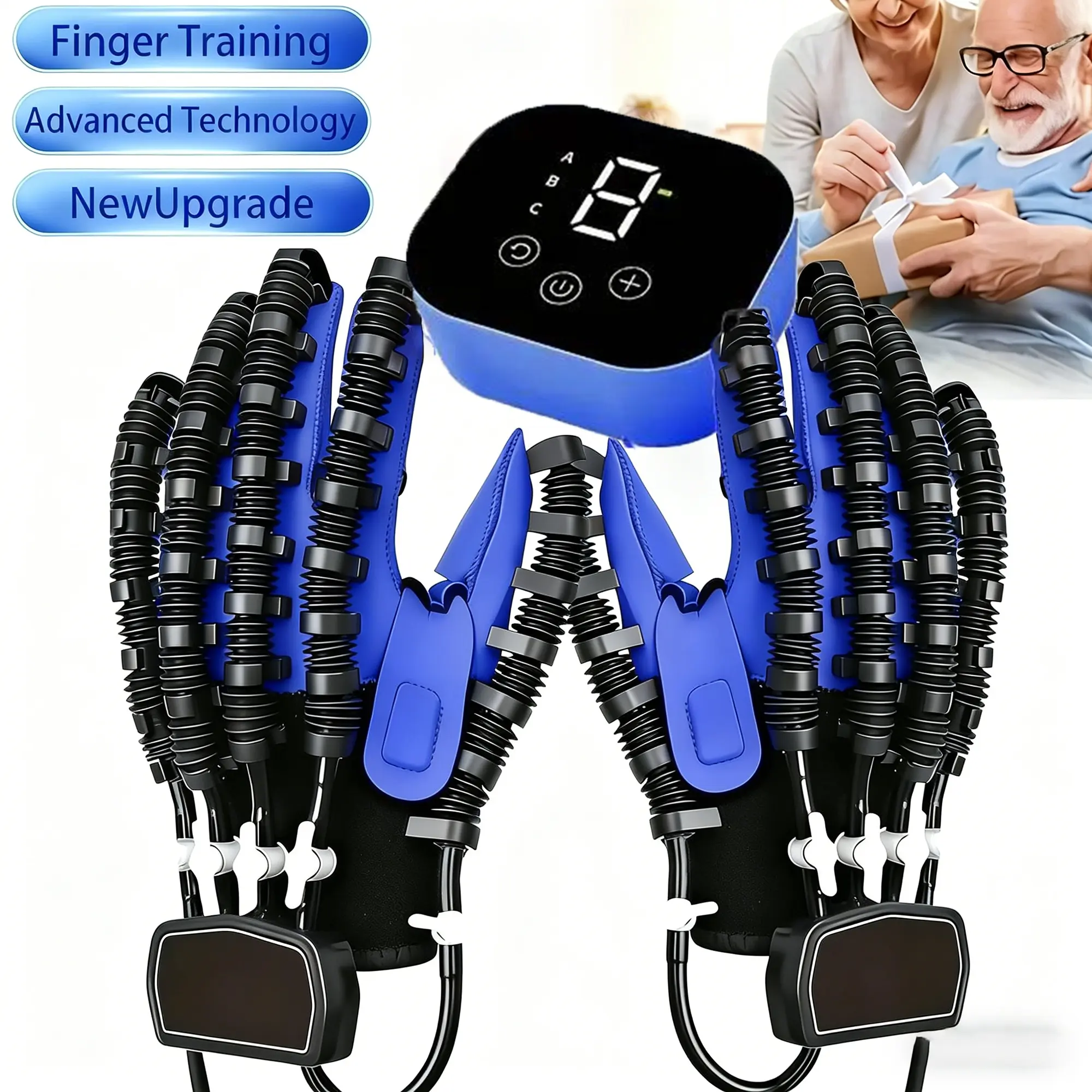 Rehabilitation Robot Glove - Mechanical Relaxation Glove with Control Panel for Post-Stroke Recovery, Hemiplegia, Cerebral Palsy Treatment - Home/Clinic/Bedside Use - Durable Medical Equipment, Advanced Technology