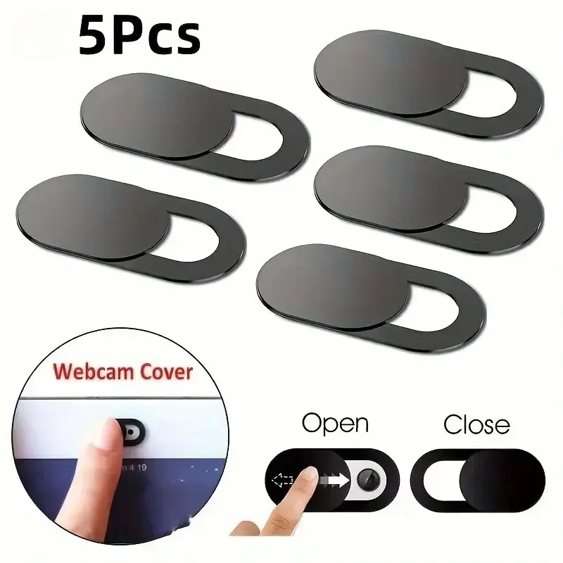Webcam Cover Shutter Slider, Hard Shell Design, Protects Camera Lens, Compatible with iPhone, PC & Laptops, Tech Accessories, 5pcs/10pcs Set