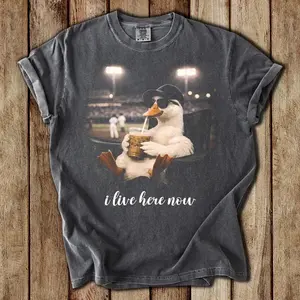 I live Here Now Goose Shirt, Game Day shirt, Softball Mom Tee , Ballfield Dark Shirt