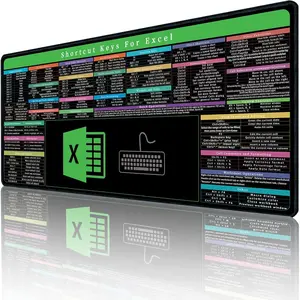 Excel Cheat Sheet Desk pad with Keyboard Area - 150+ Excel Shortcuts  Pad for , Work, Gaming, PC &  - Non-Slip,  - 31.5" x 11.8"