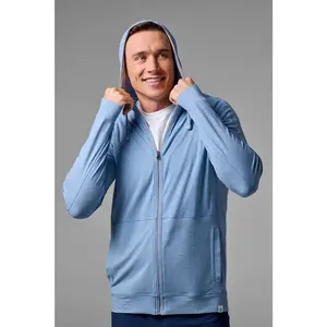 Men's LumaLeo Zip-Up Hoodie | Light Blue Heather