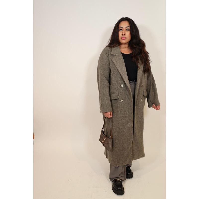 Double Breasted Lapel Duster Coat