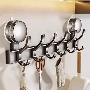 Strong Hold Suction Cup Hook, No-Drill Wall Mount Organizer, Ideal for Bathroom & Bedroom Storage, Holds Clothes Towels Robes