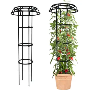 Garden Trellis for Climbing  Outdoor, 53 Inch Mushroom Top Trellis for Climbing , Metal  Flower Trellises for Vine Grape Vegetable Cucumber Tomato Trellis, 1 Pack