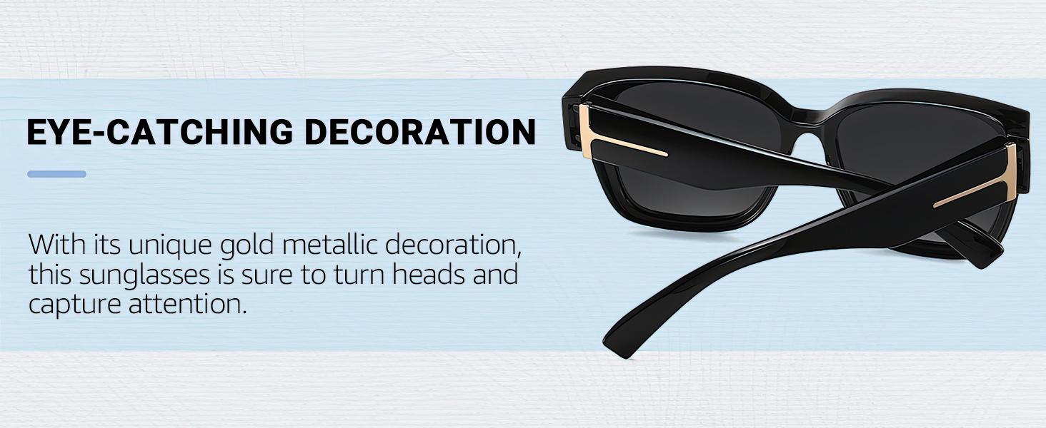 Oversized Square Fit-Over Sunglasses for Women, Polarized Polycarbonate Lenses with UV400 Protection, Plastic PC Frame for Driving, Womens Sunglasses, Accessories For Women, Full Rim