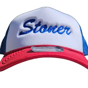 Signature Stoner Trucker Hat - Embroidered Snapback Lake Hat 100% Polyester Mid-profile Adjustable Fit Streetwear Grit