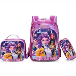 3Pcs K-Pop Witch Hunter Backpack 3PCSSetl 16 Inch Kids School Backpack for Girls,Lunch Bag & Pencil Case, 2026 Must HaveBack to School Gift for Teens