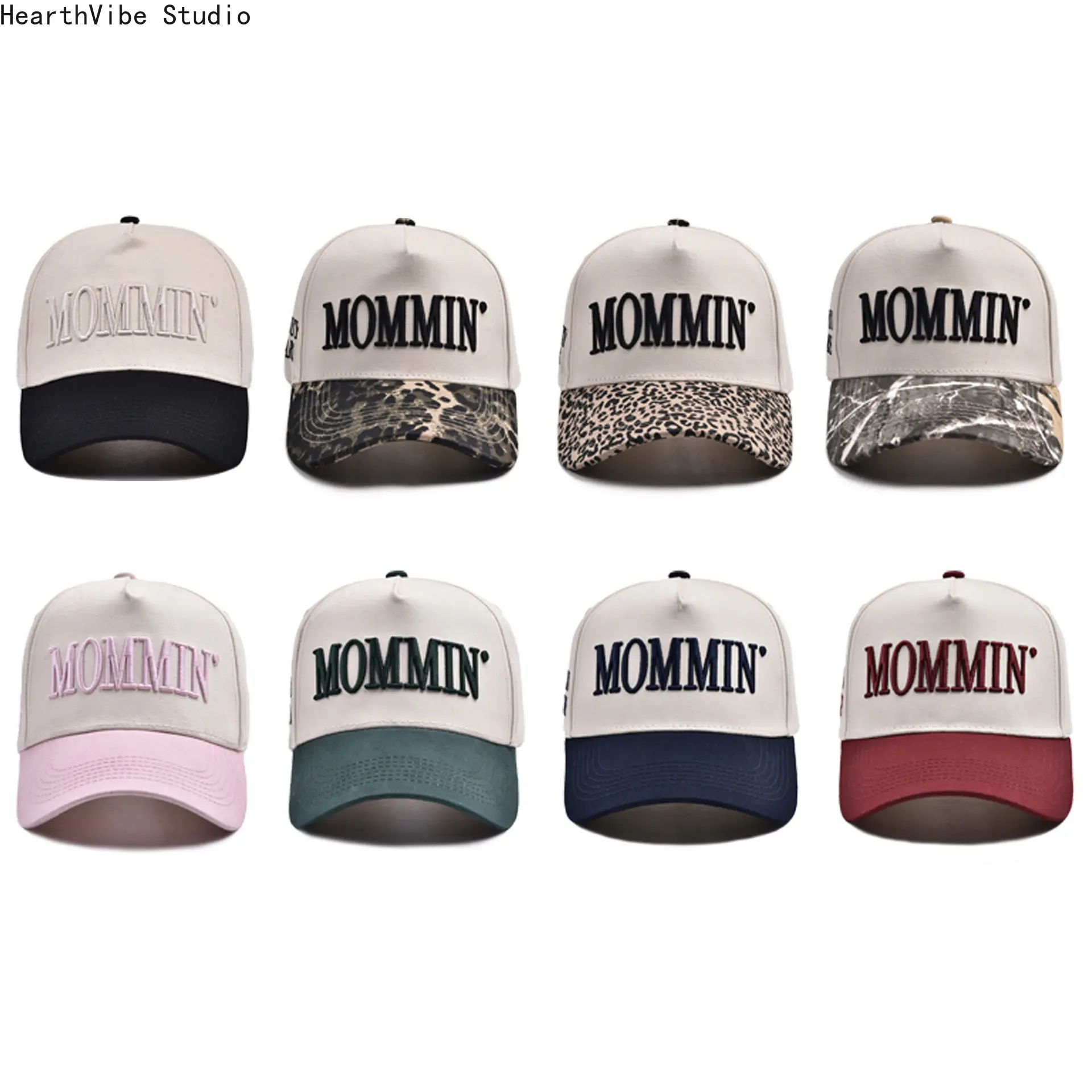 Trucker Hat for Women and Men, Embroidered Mom Baseball Cap, Adjustable Canvas Snapback Baseball Cap