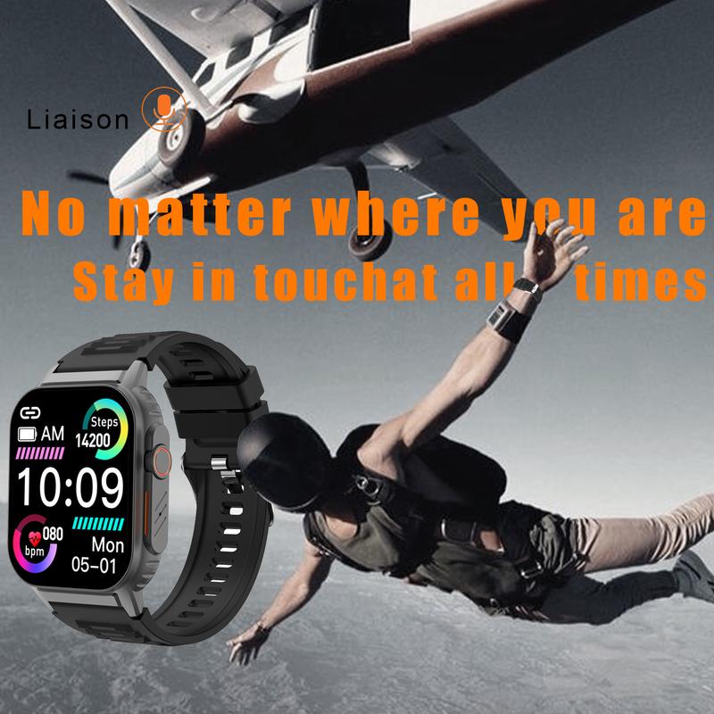 Sports Smartwatch with Fitness Tracking Bluetooth Music Control Voice Assistant Hands-Free Calling Ideal for Holiday Gifting