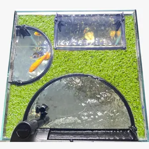 Floating Plant Corral for Aquarium Fish Tank Accessories Separate Floating Plants Auto Adjust Height with Water Level Fit All Floating Plants All Aquariums Style 3