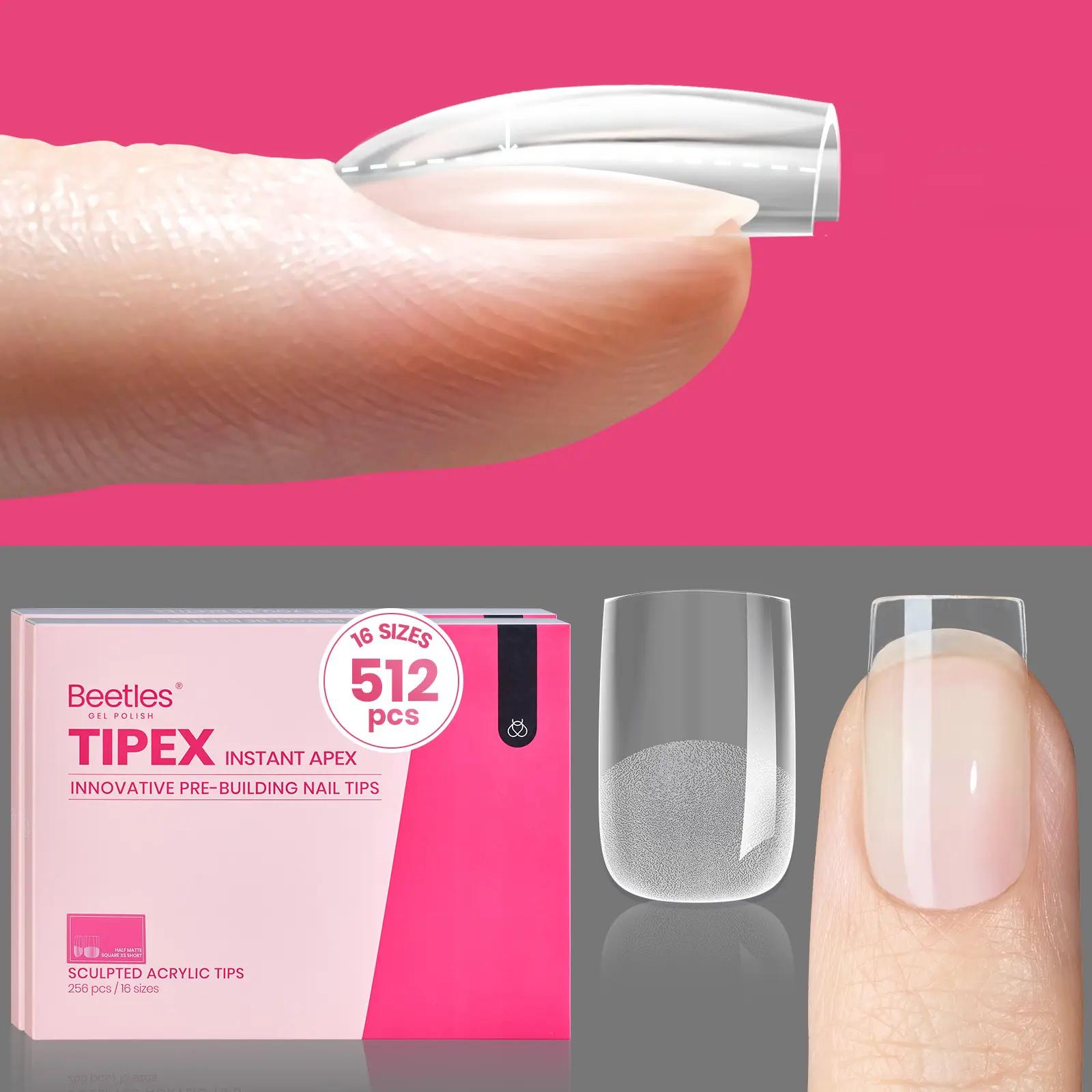 512pcs Square Extra Short （NO GLUE&Lamp）