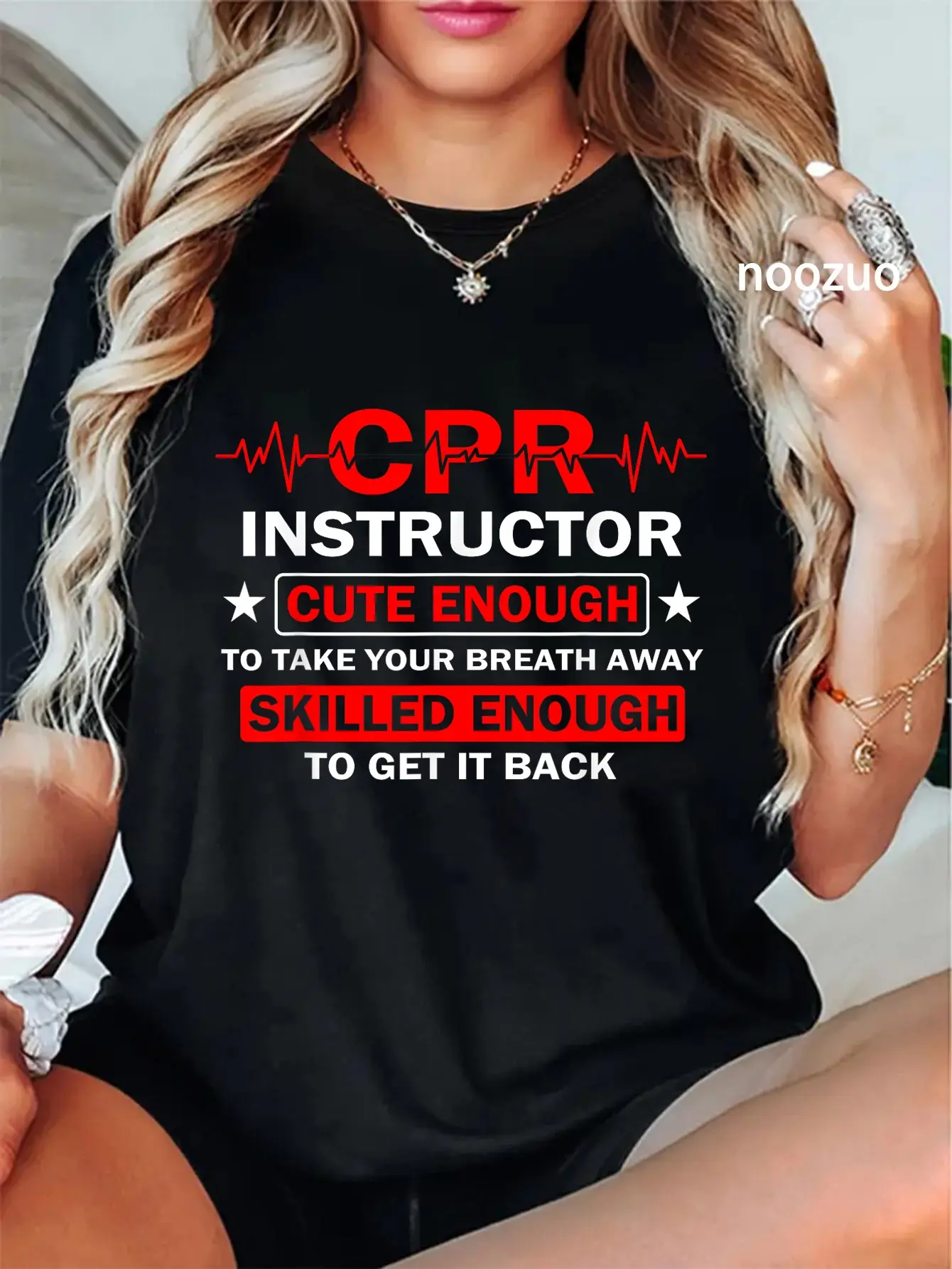 100% Cotton CPR Instructor Cute Enough Funny EMT Training CPR Klasse T-Shirt