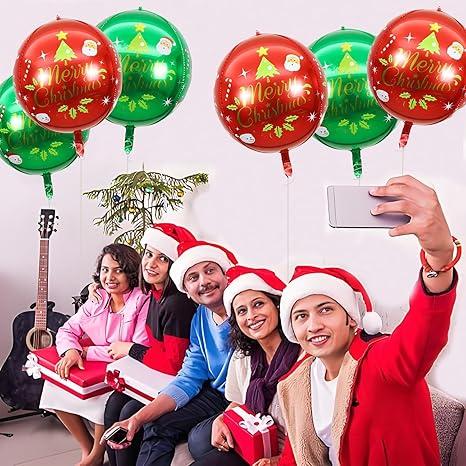 6pcs Christmas Balloons Red And Green Foil Balloon Christmas Decorations, New Year  Party Decor, Birthday Decorations for All Ages