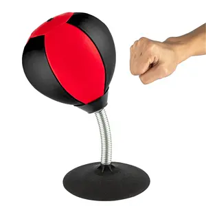 A high-quality PU leather desktop boxing speed reaction ball set: comes with suction cups and a pump, a stress-relieving and venting sandbag, suitable for beginners and enthusiasts to exercise at home Inflatable punching bag