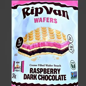 Rip Van Wafers, Raspberry-Flavored Dark Chocolate Snacks 24 count