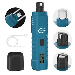 Dog Nail Grinder with 2 LED Light,3 SpeedRechargeableDog Nail Trimmer, Upgraded Powerful ElectricDog Nail FileQuiet And Painless, Pet Nail Trimmer PawPolisher Automatic Electric Trimmer cat nail clipper Professional Small Animal Nail Clippers Kit