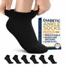 Pembrook Low Cut Diabetic Socks for Men and Women - Ankle Socks with High Stretch, Non Binding, Breathable Mesh, Smooth Fit, Cushion for Sitting, Moisture Wicking, Neuropathy Socks
