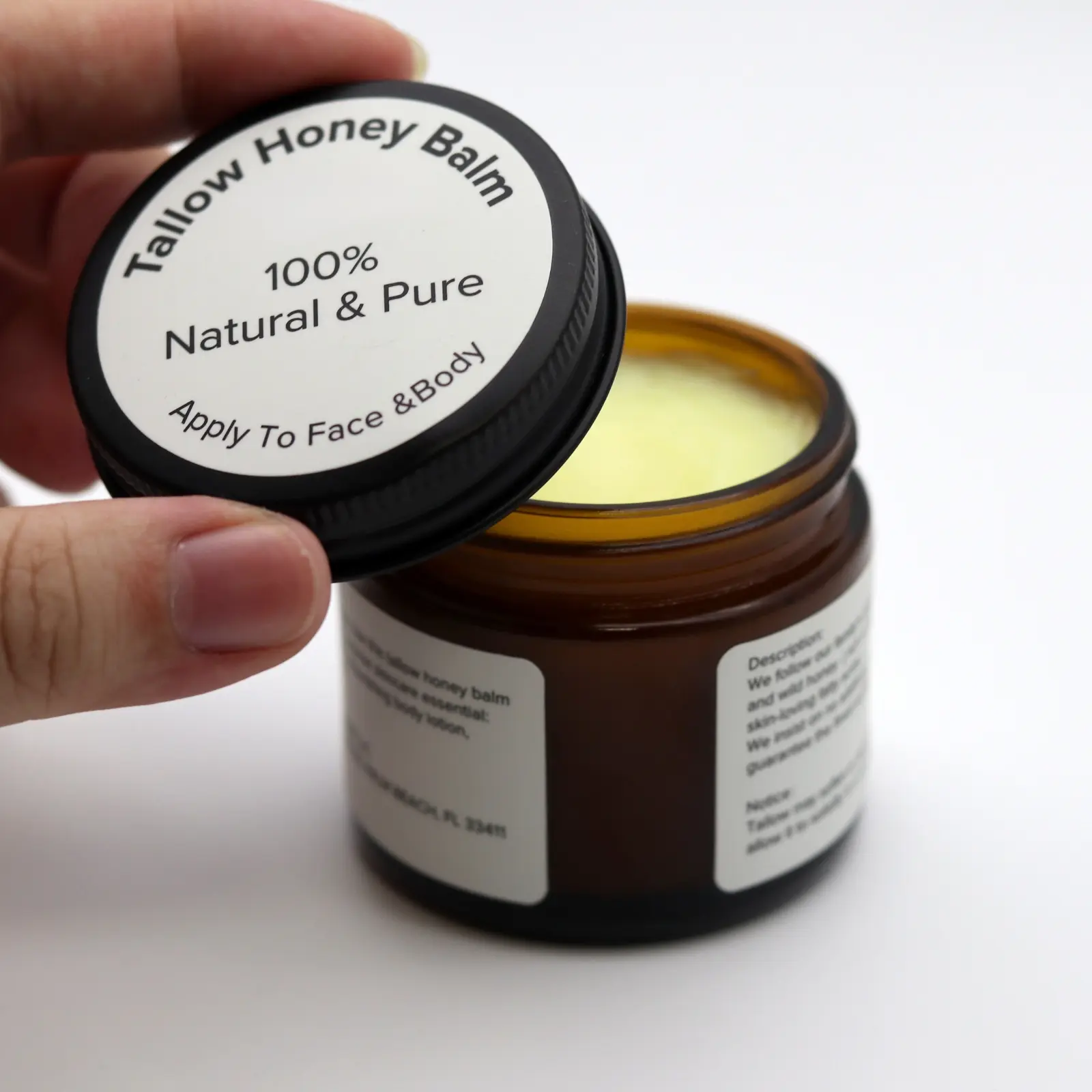 Tallow Honey Balm All-Natural Moisturizer for Hydrates and Nourishes for Soft, Smooth Skin