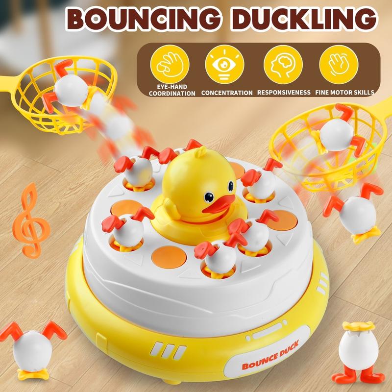 Bounce and Catch Duck Board Game Toy for Kids Popping Up Music Duck Educational Musical