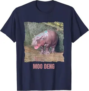 Baby pygmy hippo moo deng funny T-Shirt, Trending Shirt, Get Yours, Shirt For Men