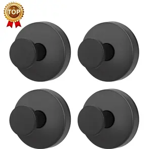 2/4 PACK Suction Cup Hooks for Shower, Bathroom,Glass Windows,Tile – Towel, Loofah, No-Drill Wreath Hanger for Front Door Waterproof Hook Hold, Black Decorative Sleek