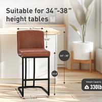 Brown Faux Leather + Black Curved Frame