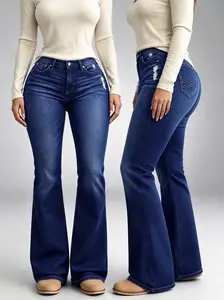 Bootcut Jeans for Women Mid Rise Straight Leg Stretchy Bootcut Denim Pants Cowgirl Western Outfit Trendy 2026