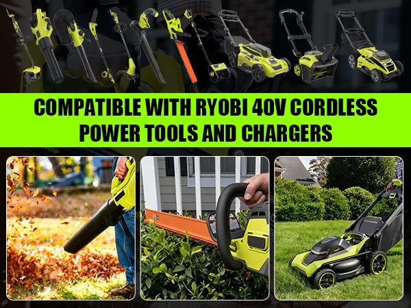 2-Pack 8.0Ah High-Capacity Compact Battery for Ryobi 40V – Fits OP40601, OP40602 & All 40V Tools