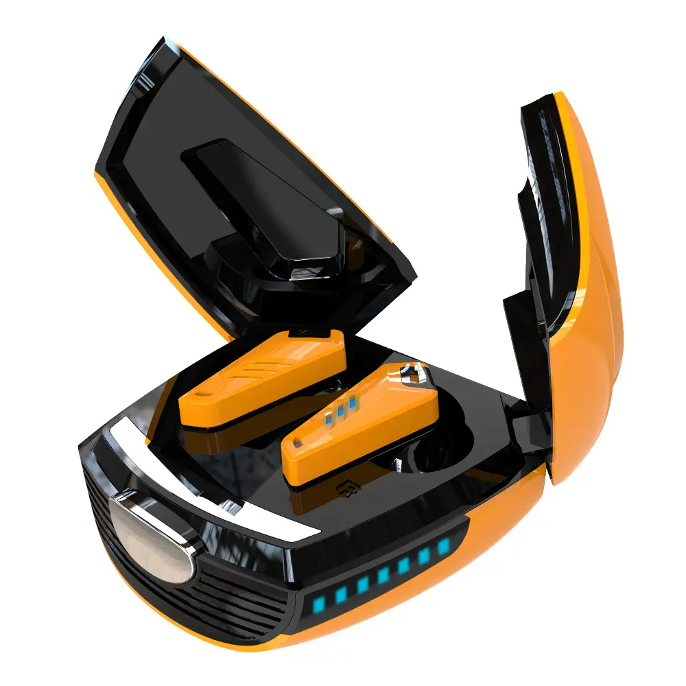 Beetle-Inspired Wireless Earbuds - Bluetooth Headphones with Active Noise Cancellation, Hi-Res Audio, Mechanical Style, Rechargeable Battery, Water Resistant In-Ear, Travel & Daily Use nap pods mic stereo sound bass bluetooth-compatible earphon