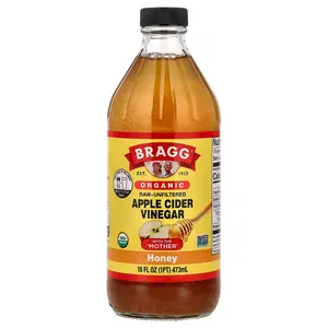 Bragg Organic Apple Cider Vinegar With The 'Mother', Honey, 16 fl oz (473 ml)
