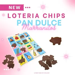 50 Marranitos Loteria Game Markers Chips Custom Designed Pan Dulce Shaped Chips for Lotería Enthusiasts - Perfect for Family Game Nights & Lotería Parties