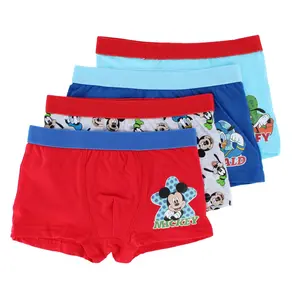Textiel Trade Boy's Mickey Mouse Boxer Briefs (4 Pack), Boxer Briefs
