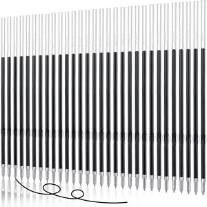 30 Piece Black Ink Pen Refills, 1 Mm Ballpoint Refills Replacement Ballpoint for Click Retractable Pens Office College Supplies Sepamoon